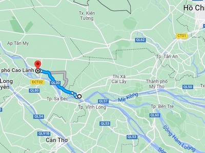 Bình đồ tuyến cao tốc Cao Lãnh - An Hữu.