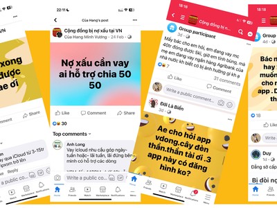 Trên mạng xã hội xuất hiện nhiều hội nhóm tư vấn bùng nợ
