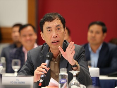 TS.Võ Trí Thành chia sẻ tại Tọa đàm và công bố Báo cáo thường niên: Xu hướng thị trường chung cư trung - cao cấp Hà Nội năm 2023, triển vọng 2023 - 2025. 