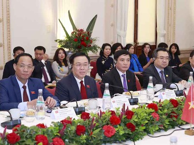 Chủ tịch Quốc hội tại cuộc tiếp Thống đốc ba tỉnh miền Trung của Argentina 