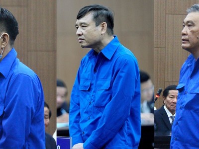 Từ trái qua: Cựu Chủ tịch UBND tỉnh Bình Thuận Nguyễn Ngọc Hai, và hai cấp phó là Lương Văn Hải, Nguyễn Văn Phong.