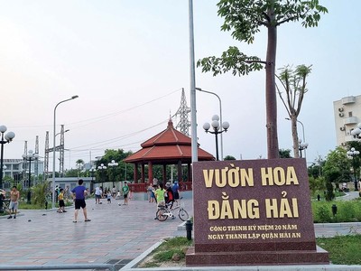 Hạ tầng quận Hải An ngày càng hoàn thiện, xứng đáng là một trong 3 trung tâm đô thị mới của Hải Phòng ảnh: thanh tân