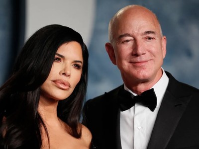 Bà Lauren Sanchez và ông Jeff Bezos. Ảnh: Reuters