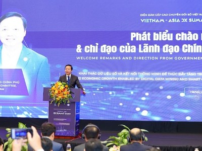 Phó thủ tướng Trần Hồng Hà phát biểu chỉ đạo tại Diễn đàn cấp cao Chuyển đổi số Việt Nam - Châu Á 2023 (Vietnam - ASIA DX Summit 2023).