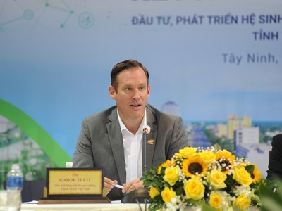 Ông Gabor Fluit, Chủ tịch EuroCham phát biểu tại sự kiện.