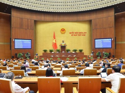 Phiên họp sáng 27/5 của Quốc hội.