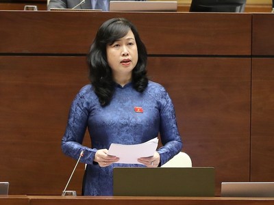 Bộ trưởng Bộ Y tế Đào Hồng Lan phát biểu cuối phiên thảo luận.