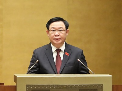 Chủ tịch Quốc hội Vương Đình Huệ phát biểu khai mạc hoạt động chất vấn (Ảnh: Duy Linh) 