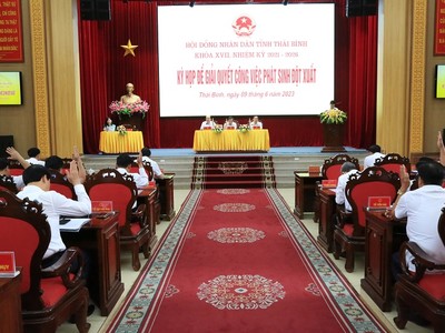 HĐND tỉnh Thái Bình nhiệm kỳ 2021-2026 thông qua Nghị quyết phê duyệt chủ trương đầu tư Dự án hạ tầng kỹ thuật Khu cơ quan hành chính tỉnh. 