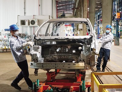 Dây chuyền sản xuất tại nhà máy của Công ty Ford Việt Nam. Ảnh: Đức Thanh