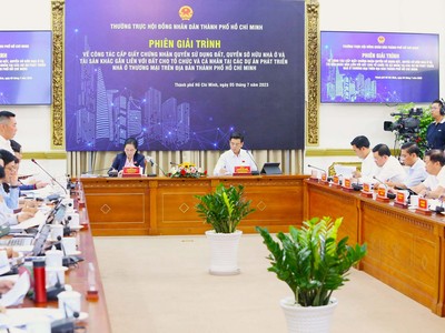 Quang cảnh phiên họp giải trình. Ảnh: Trọng Tín 