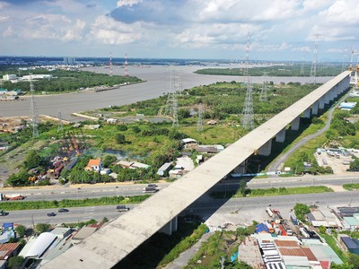 Đường Vành đai 3 đoạn đi qua huyện Nhà Bè. Ảnh: Việt Dũng 