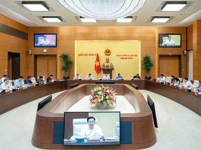 Phiên họp chiều 14/7 của Ủy ban Thường vụ Quốc hội cho ý kiến về việc chuẩn bị Kỳ họp thứ sáu, Quốc hội khóa XV