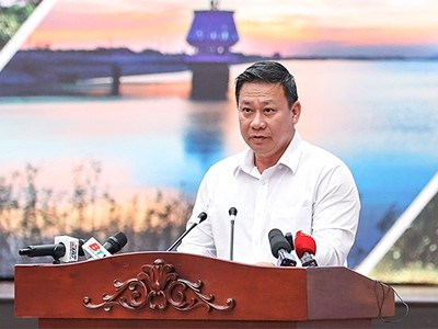 Chủ tịch UBND tỉnh Tây Ninh Nguyễn Thanh Ngọc phát biểu tại hội nghị - Ảnh: VGP