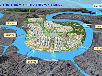 Vị trí xây cầu Thủ Thiêm 4 trên sông Sài Gòn 
