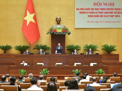 Phiên họp sáng 28/8 của Hội nghị đại biểu Quốc hội chuyên trách.