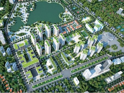 Mặt bằng tổng thể Khu đô thị Thành phố Giao lưu. (Ảnh: Dự án)