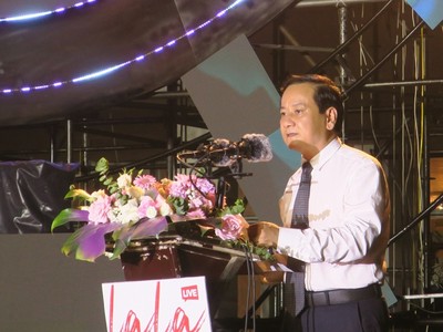 Ông Nguyễn Văn Thành, Giám đốc Sở Công thương Hải Phòng phát biểu khai mạc Tuần lễ xúc tiến thương mại Việt - Hàn 2023.