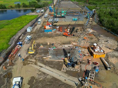 Cận cảnh nhộn nhịp thi công cao tốc Bến Lức - Long Thành đoạn qua tỉnh Đồng Nai 