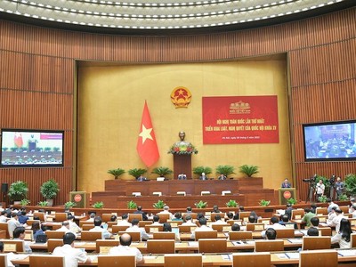 Phó chủ tịch Thường trực Quốc hội Trần Thanh Mẫn phát biểu khai mạc Hội nghị. (Ảnh:Quochoi.vn).