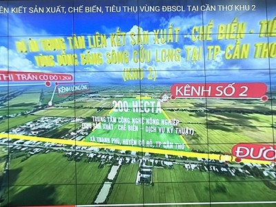 Vị trí quy hoạch Khu 2- Trung tâm liên kết, sản xuất, chế biến và tiêu thụ sản phẩm nông nghiệp vùng ĐBSCL tại TP. Cần Thơ