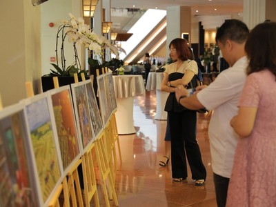 Không gian trưng bày các tác phẩm tham dự Cuộc thi.