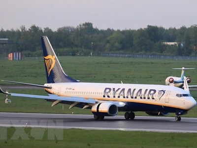 Máy bay của hãng hàng không Ryanair. Ảnh: AFP/TTXVN