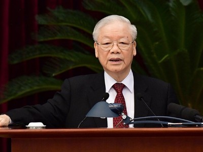 Tổng Bí thư Nguyễn Phú Trọng phát biểu khai mạc hội nghị 