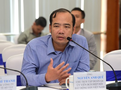 Ông Nguyễn Anh Quê, Chủ tịch Tập đoàn G6, Ủy viên Ban chấp hành Hiệp hội Bất động sản Việt Nam