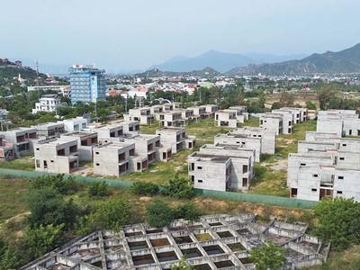 Sau khi xây dựng 36 căn villa, Dự án Khu nghỉ dưỡng cao cấp Aminia - Ninh Chữ đã ngừng thi công. 