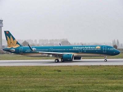 Một tàu bay Airbus A321 của Vietnam Airlines.