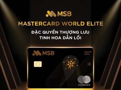 Thẻ tín dụng cao cấp Mastercard World Elite cùng khách hàng thượng lưu khai phóng thành tựu