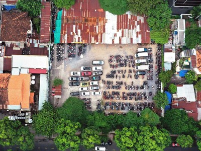 Hơn 6.200 m2 đất vàng Vinafood 2 nhìn từ trên cao.