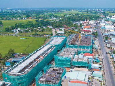 Một dự án tại Long An đang gấp rút xây dựng để tung hàng ra thị trường 