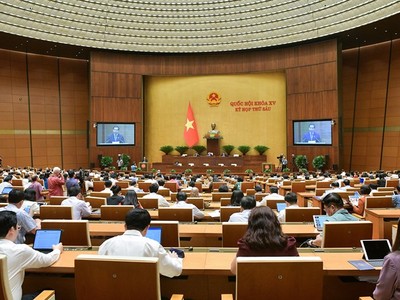 Một phiên họp toàn thể tại đợt 1, Kỳ họp thứ sáu của Quốc hội.