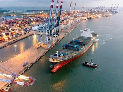 Một góc Cảng Quốc tế Cái Mép - CMIT. (Ảnh: CMIT).