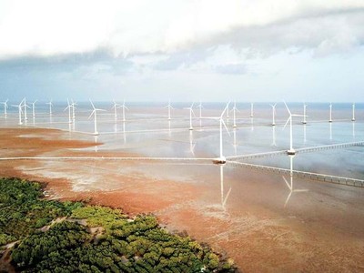 Một dự án điện gió gần bờ đang vận hành. Ảnh minh họa: st