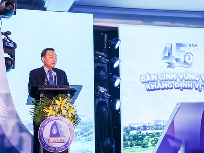 Ông Nguyễn Văn Thiền, Chủ tịch HĐQT Biwase chia sẻ trong lễ kỷ niệm 45 năm thành lập Công ty