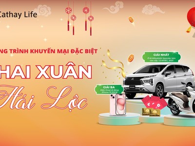 Chương trình khuyến mại khai xuân hái lộc của bảo hiểm nhân thọ Cathay Việt Nam