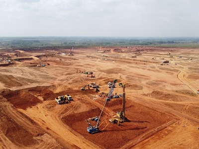 Thi công Nhà ga hành khách quốc tế sân bay Long Thành.