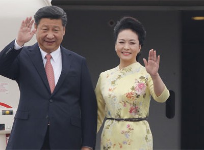 Chủ tịch Trung Quốc Tập Cận Bình và Phu nhân trong chuyến thăm Việt Nam năm 2015. (Ảnh: Giang Huy/VnExpress)