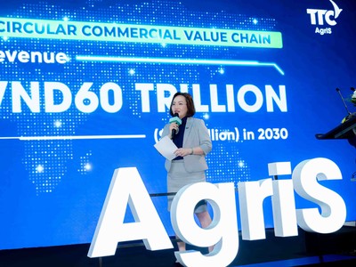 Bà Đặng Huỳnh Ức My, Phó chủ tịch Hội đồng quản trị TTC AgriS khẳng định: “Công ty tiếp tục bám sát định hướng về ứng dụng mô hình chuỗi giá trị thương mại tuần hoàn - Circular Commercial Value Chain và đặt mục tiêu doanh thu đạt 60.000 tỷ đồng vào năm 2030”
