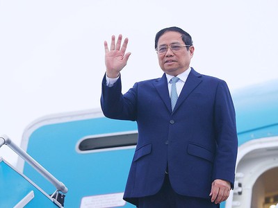 Thủ tướng Phạm Minh Chính lên đường dự Hội nghị cấp cao kỷ niệm 50 năm quan hệ ASEAN - Nhật Bản và tiến hành các hoạt động song phương tại Nhật Bản. (Ảnh: Nhật Bắc)