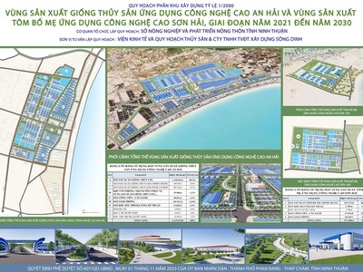 Thông tin quy hoạch phân khu tỷ lệ 1/2002 2 vùng sản xuất thủy sản ứng dụng công nghệ cao.