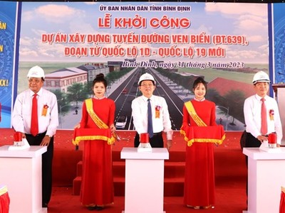 Bình Định: Dự án tuyến đường ven biển tăng vốn đầu tư hơn 230 tỷ đồng