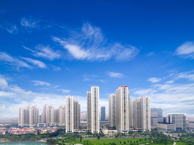 Hồ điều hòa gần 20ha giúp thanh lọc không khí, giảm thiểu ô nhiễm cho cư dân Khu đô thị Thành phố Giao lưu.