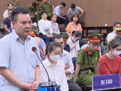 Cựu Thiếu tướng Nguyễn Anh Tuấn, cựu Phó giám đốc Công an TP. Hà Nội tại phiên tòa sơ thẩm.