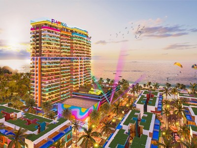 Tòa tháp Ibiza Party Resort mang không khí tiệc tùng sôi động đến du khách.