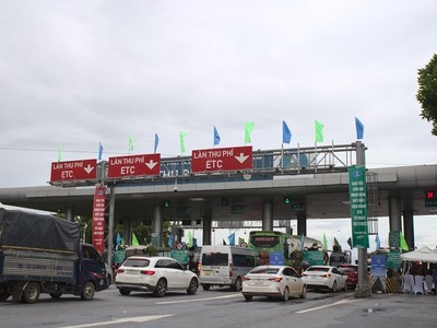 Trạm thu phí Cao Bồ trên cao tốc Cầu Giẽ - Ninh Bình do VEC quản lý.