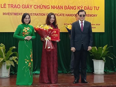 Đồng Nai trao giấy chứng nhận đầu tư 9 dự án